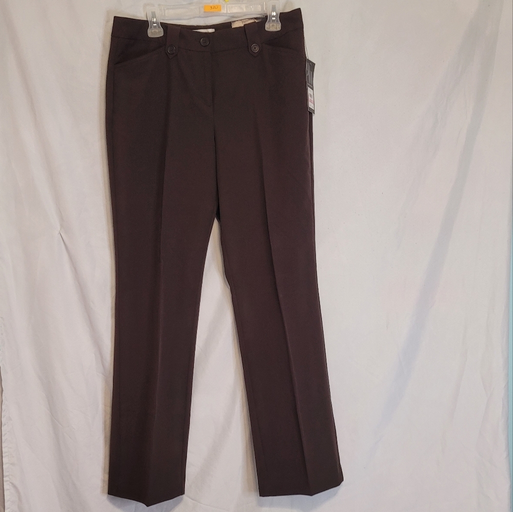 NWT Nine West Brown ladies trouser pants size 10